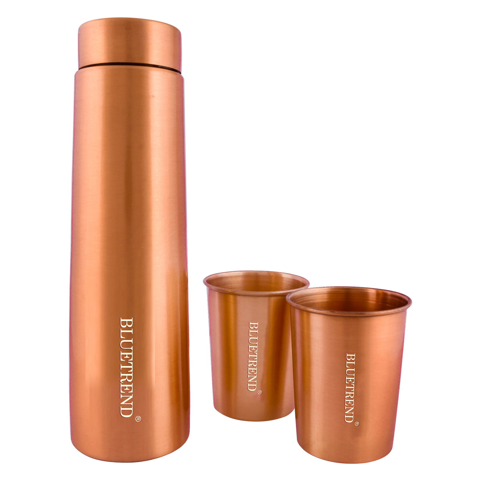 copper tapper matt bottle with glass set copper tapper matt bottle with glass set